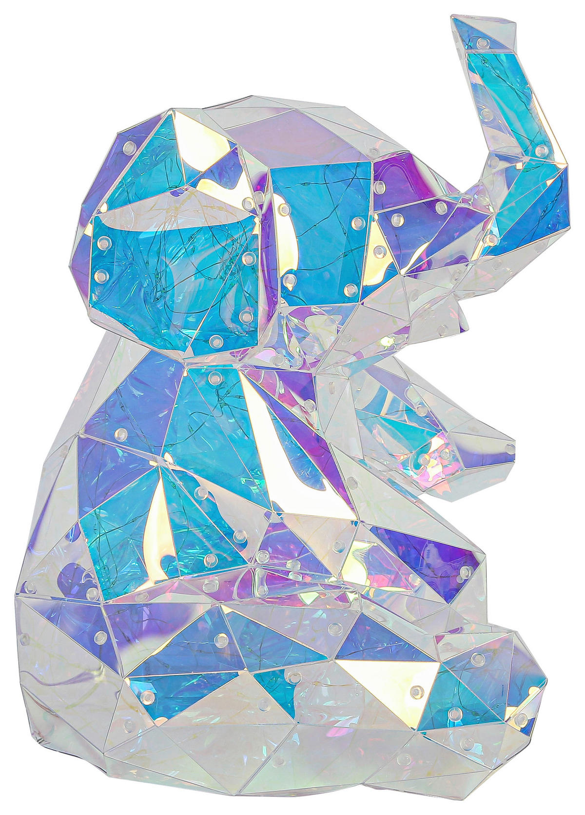 TISCHLEUCHTE 33/31/40 cm   - Transparent/Perlmutt, Trend, Kunststoff (33/31/40cm) - Novel