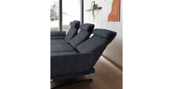 ECKSOFA  in Flachgewebe Grau  176-217/279-327 cm  - Schwarz/Grau, Design, Textil/Metall (176-217/279-327cm) - Dieter Knoll