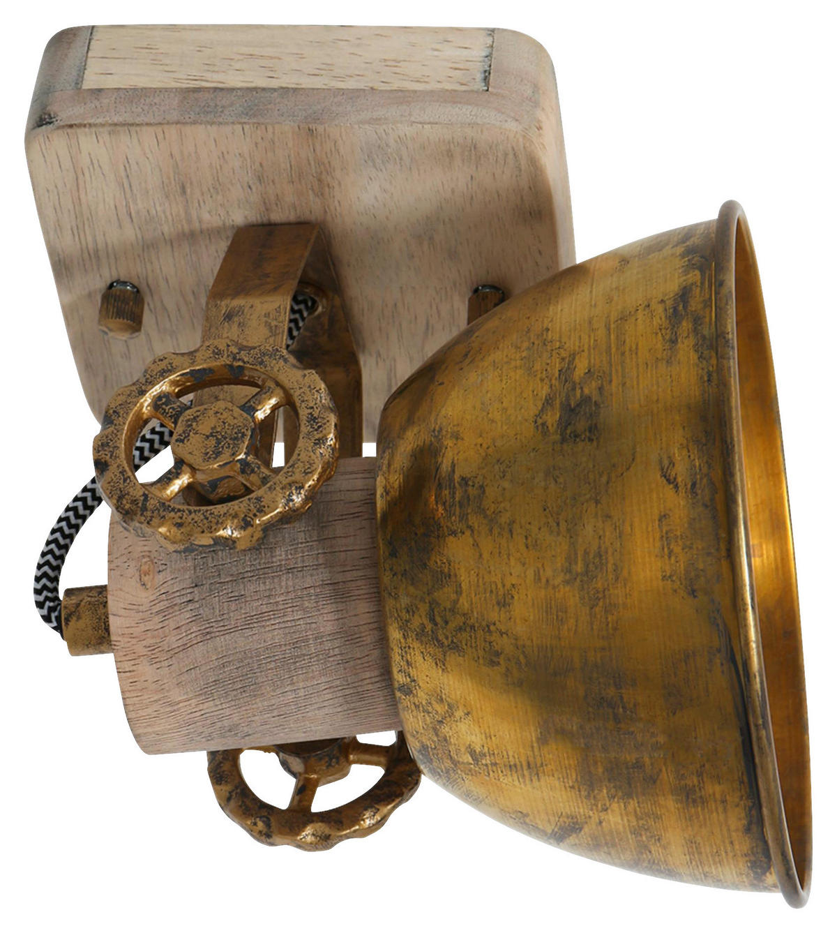 DECKENSPOTS - Anthrazit/Kupferfarben, Trend, Holz/Metall (59/19/23cm)