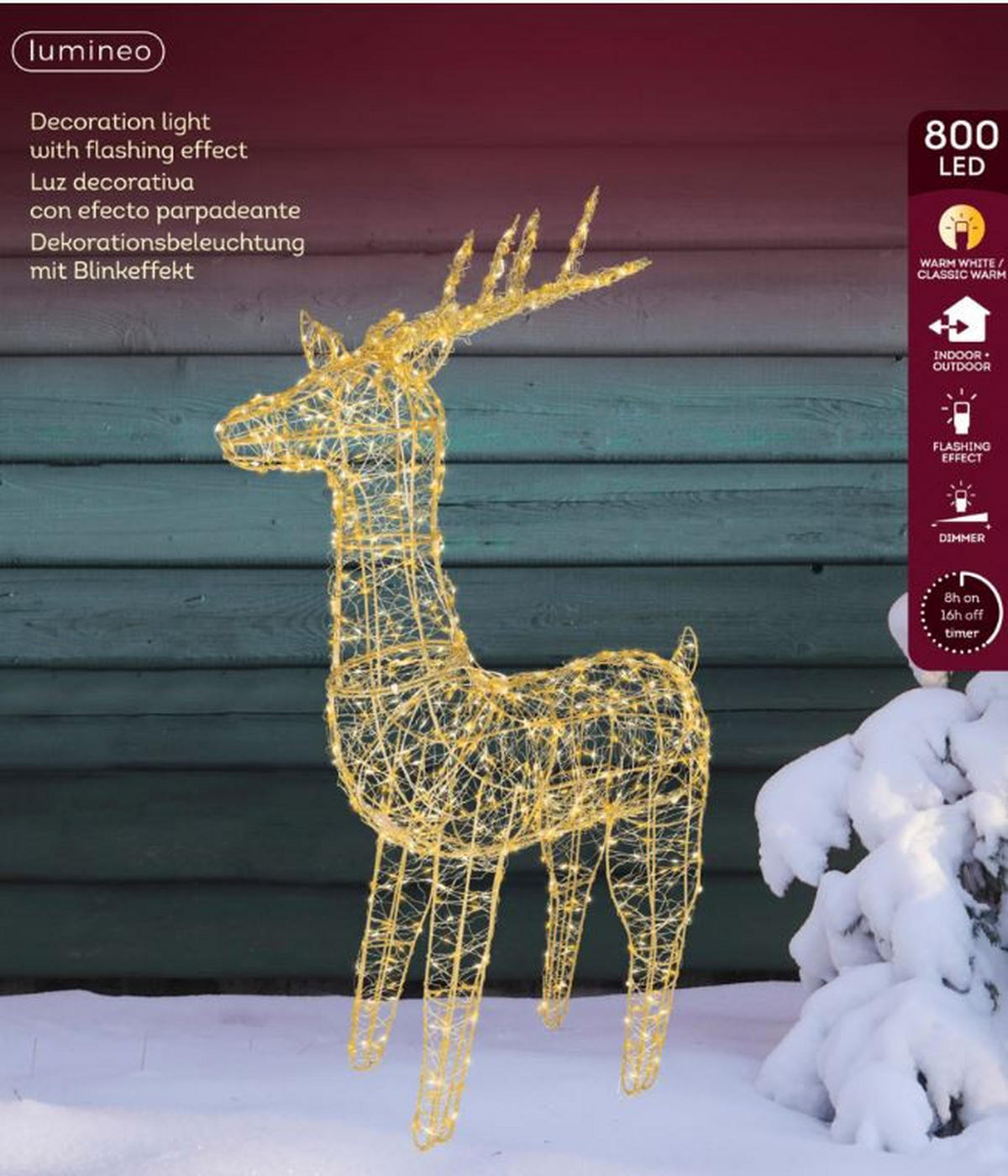 SOB DEKORATIVNI - zlatne boje, Basics, metal/plastika (57/20/104cm) - X-Mas