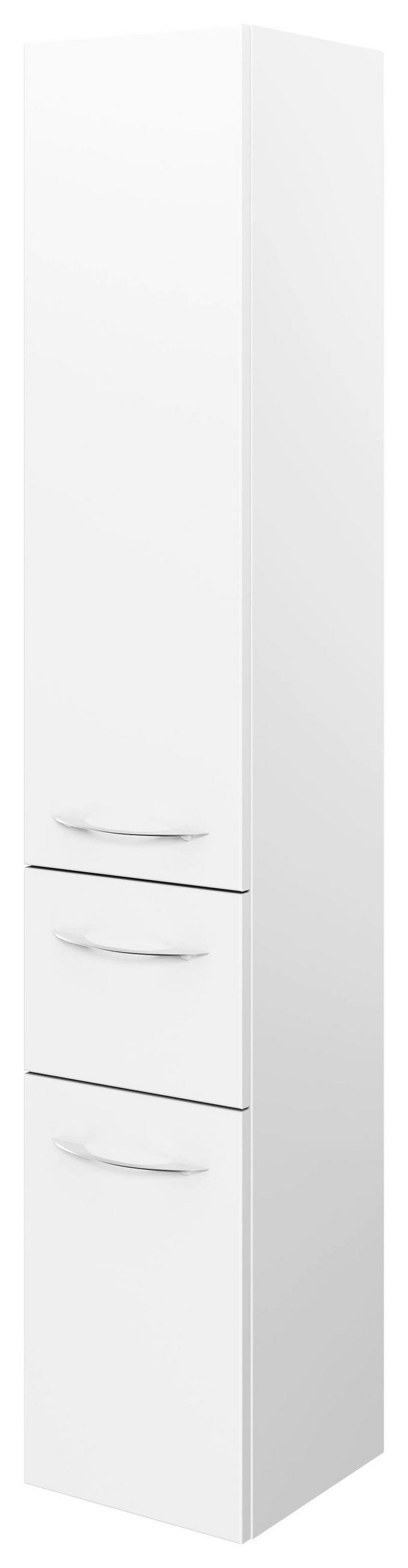 HOCHSCHRANK 30/168/33 cm  - Chromfarben/Weiß, KONVENTIONELL, Glas/Holzwerkstoff (30/168/33cm) - Pelipal
