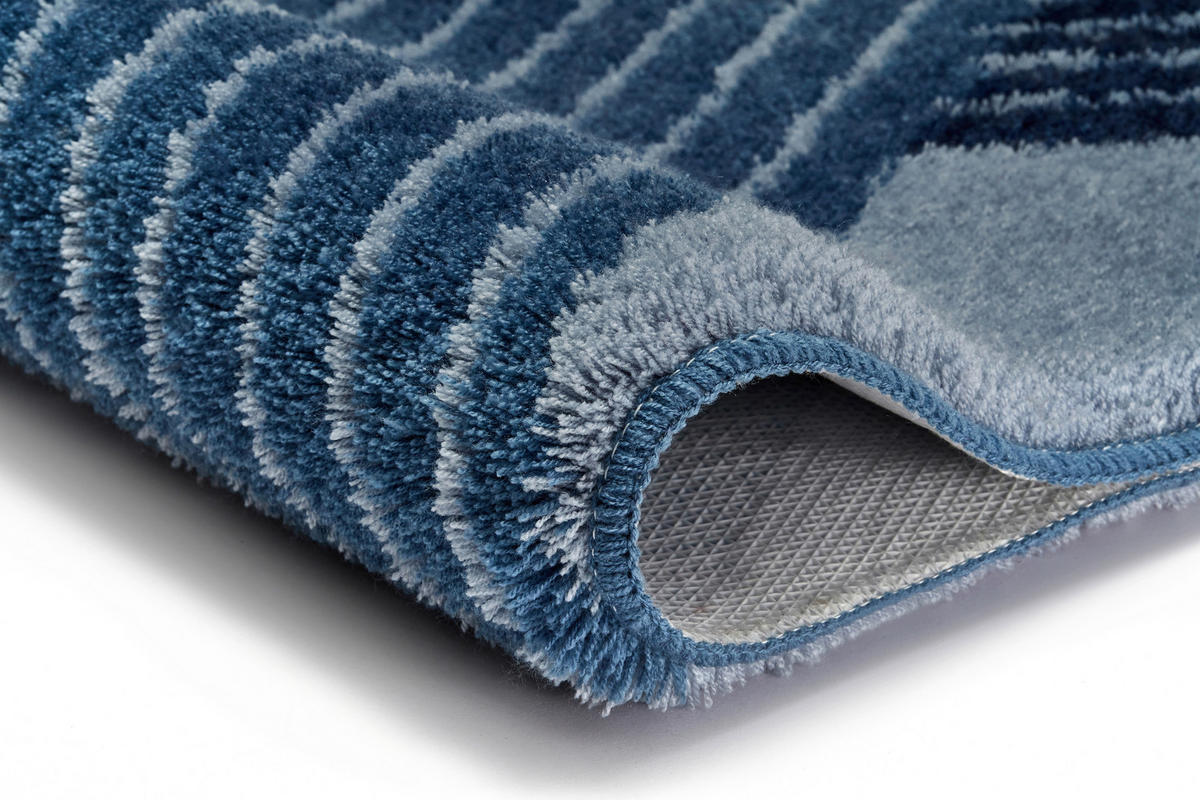 WC-VORLEGER Blau 55/55 cm  - Blau, Basics, Kunststoff/Textil (55/55cm) - Kleine Wolke