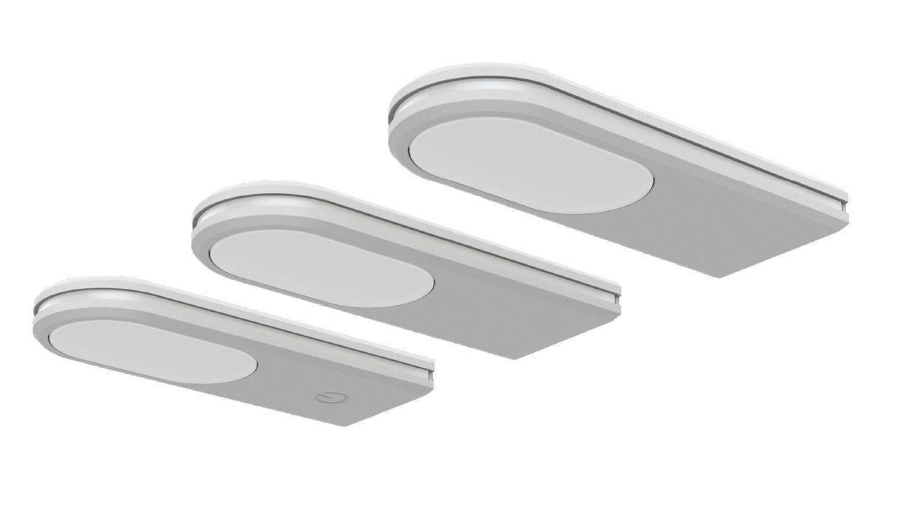 UNTERBAULEUCHTEN-SET TINT 5,5/1,5/15 cm   - Weiß, Basics, Kunststoff (5,5/1,5/15cm) - Tint
