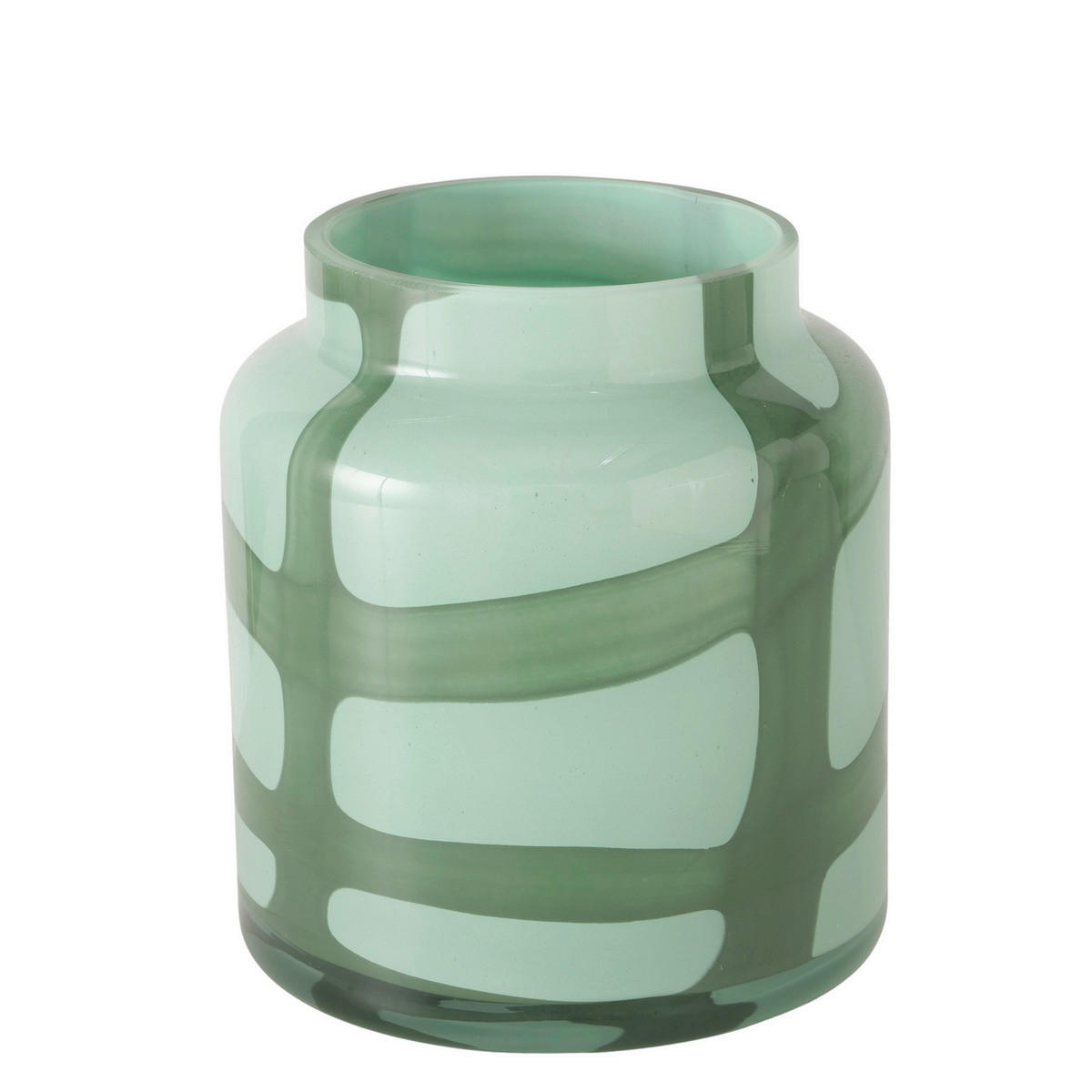 VÁZA, sklo, 14 cm - zelená, Basics, sklo (13/13/14cm)