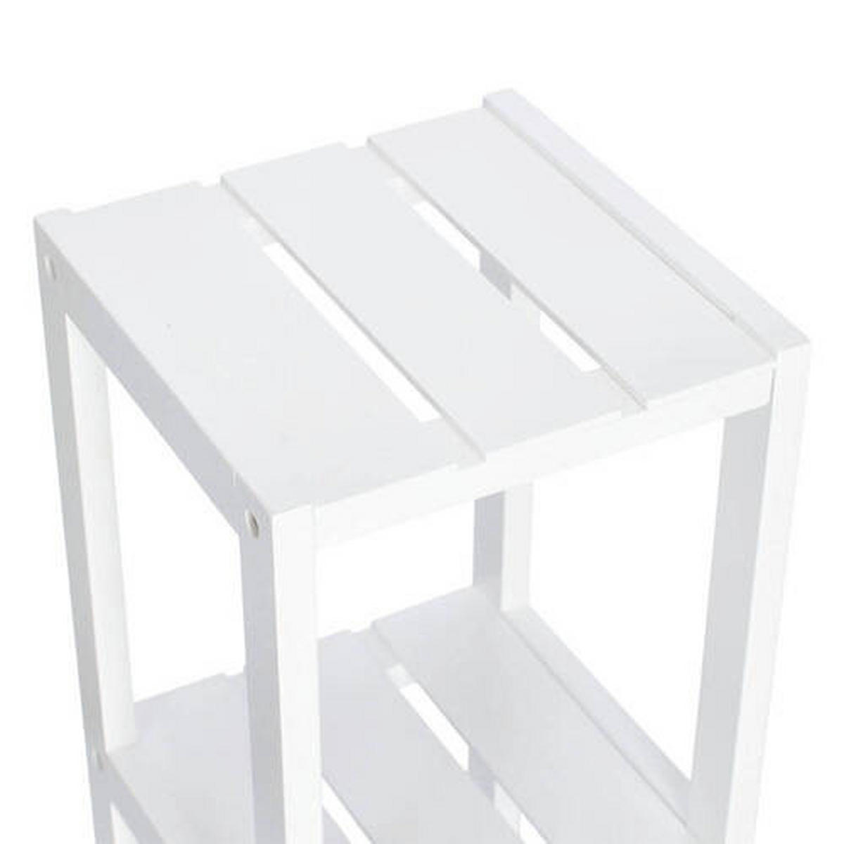 STANDREGAL Weiß  - Weiß, Basics, Holz (22/22/92cm) - Zeller Present