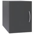 AUFSATZSCHRANK 40/40/54 cm   - Alufarben/Graphitfarben, KONVENTIONELL, Holzwerkstoff/Kunststoff (40/40/54cm) - Xora