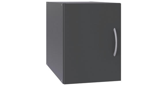 AUFSATZSCHRANK 40/40/54 cm   - Alufarben/Graphitfarben, KONVENTIONELL, Holzwerkstoff/Kunststoff (40/40/54cm) - Xora