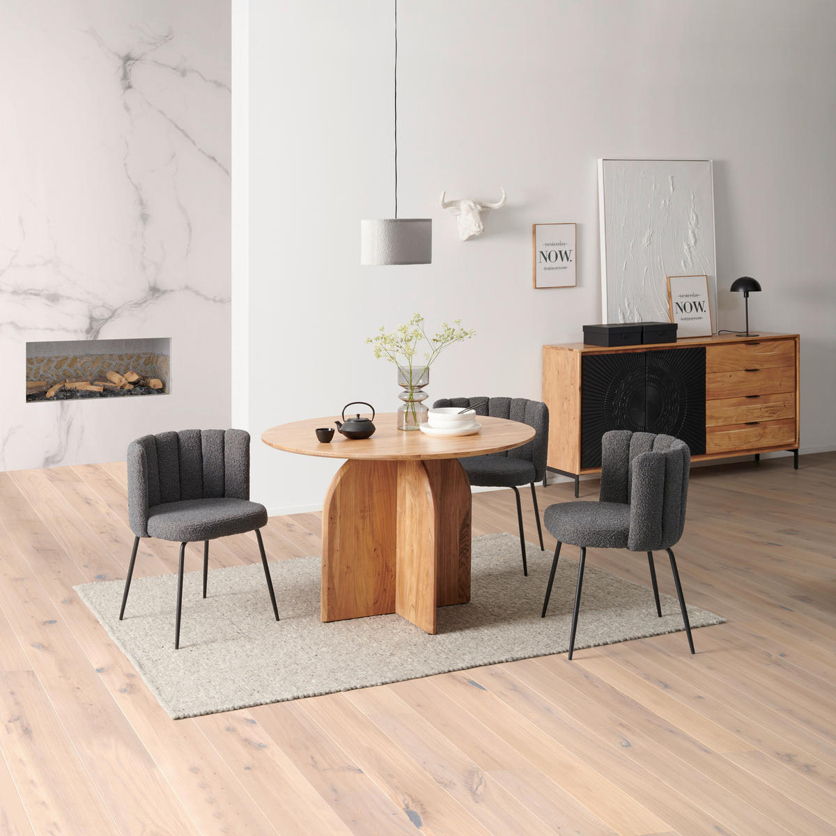 ESSTISCH in Holz  - Akaziefarben, MODERN, Holz (140/76/140cm) - MID.YOU