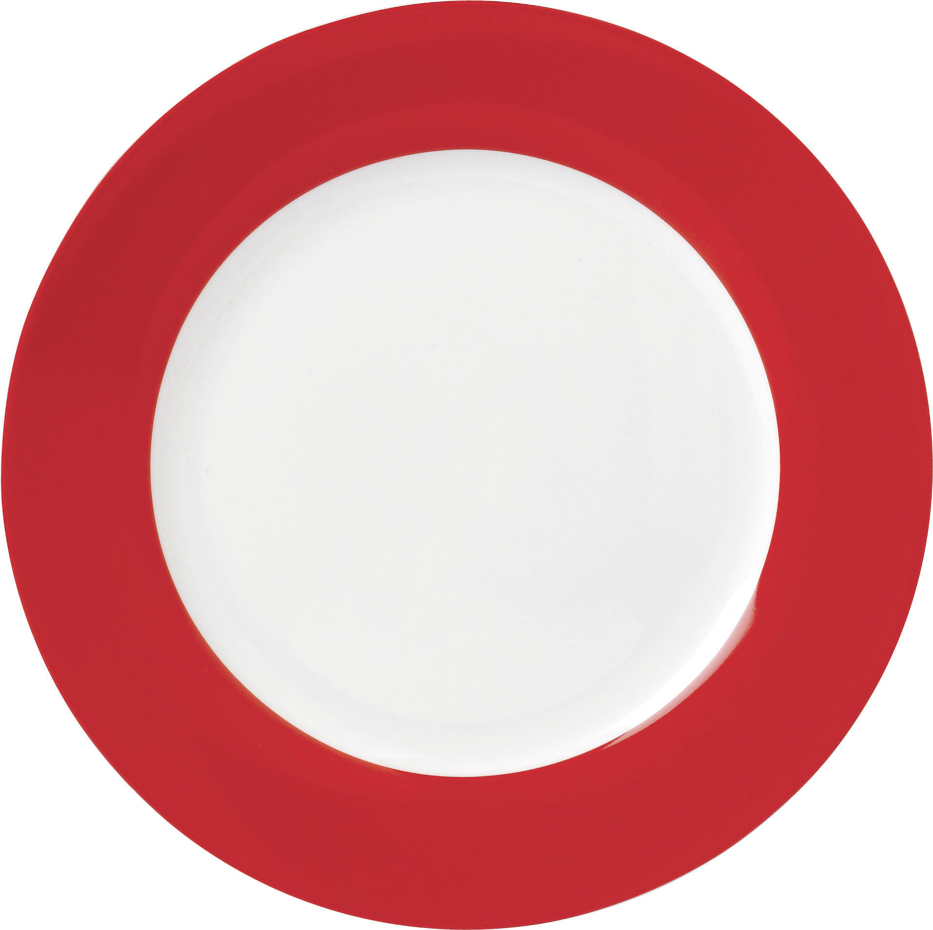 SPEISETELLERSET VARIO 6-teilig  - Rot/Weiß, Basics, Keramik (26,5cm)