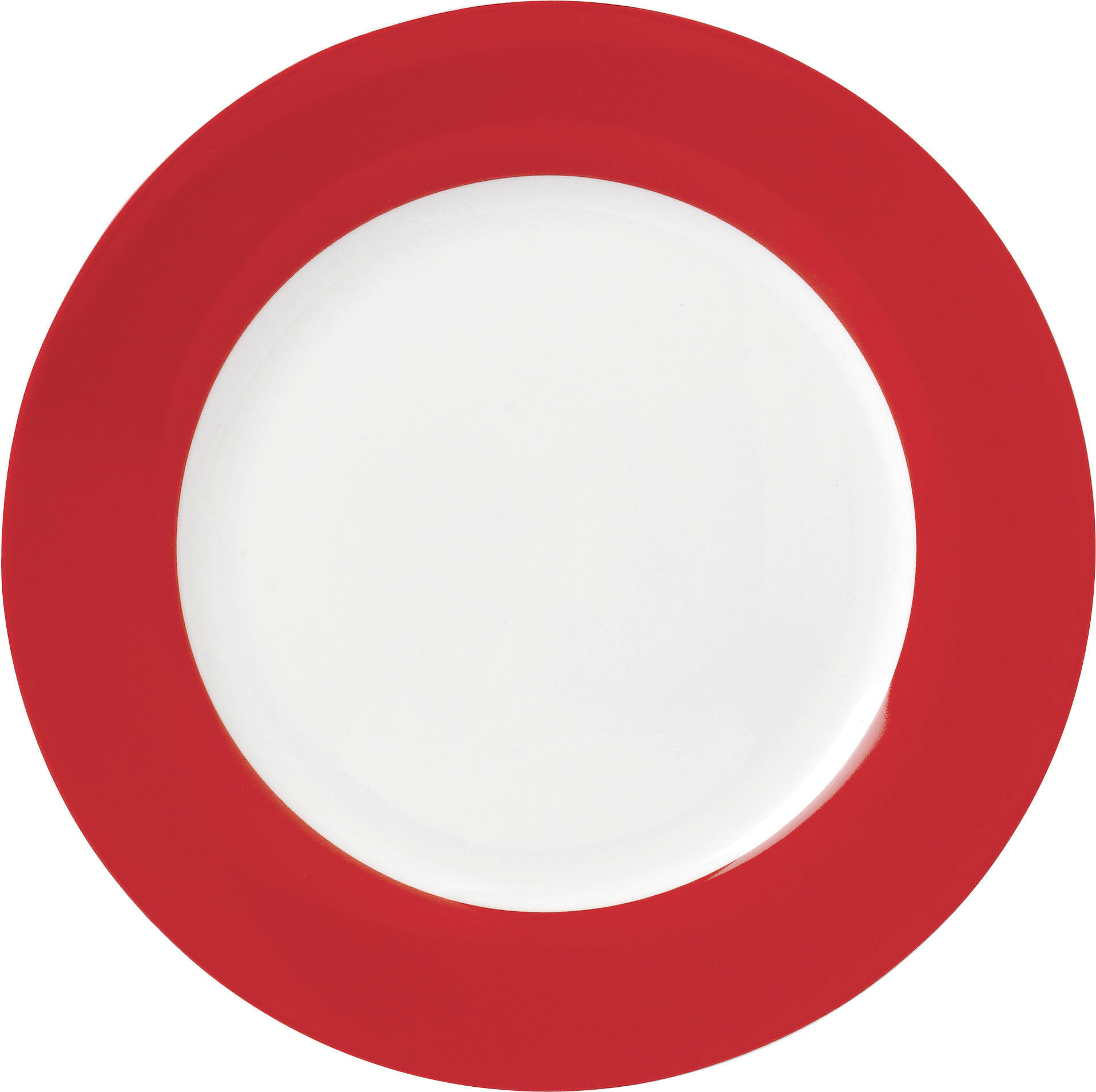 SPEISETELLERSET VARIO 6-teilig - Rot/Weiß, Basics, Keramik (26,5cm)