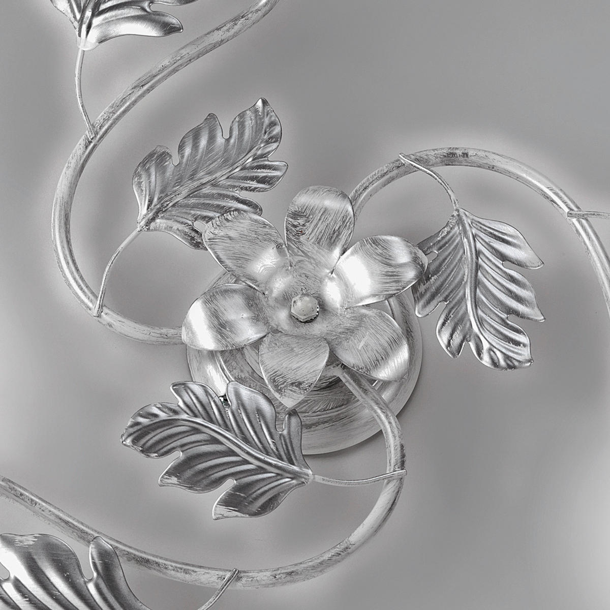DECKENLEUCHTE  60/20 cm    - Silberfarben/Weiß, KONVENTIONELL, Glas/Metall (60/20cm)
