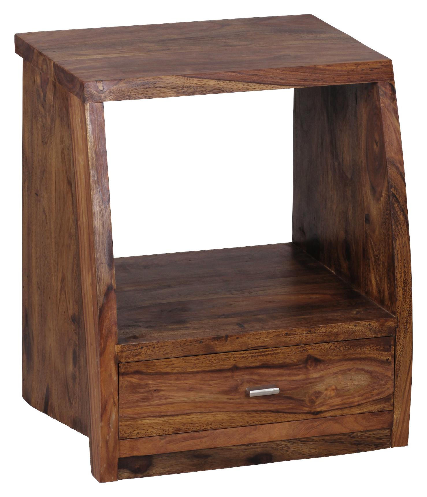 Nachtkästchen in massiv Sheesham Sheeshamfarben