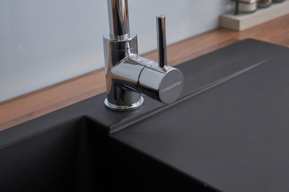 DISKHO 1712DENVER78X44S  - svart, Trend, glas/plast (78/17/43,5cm) - Respekta