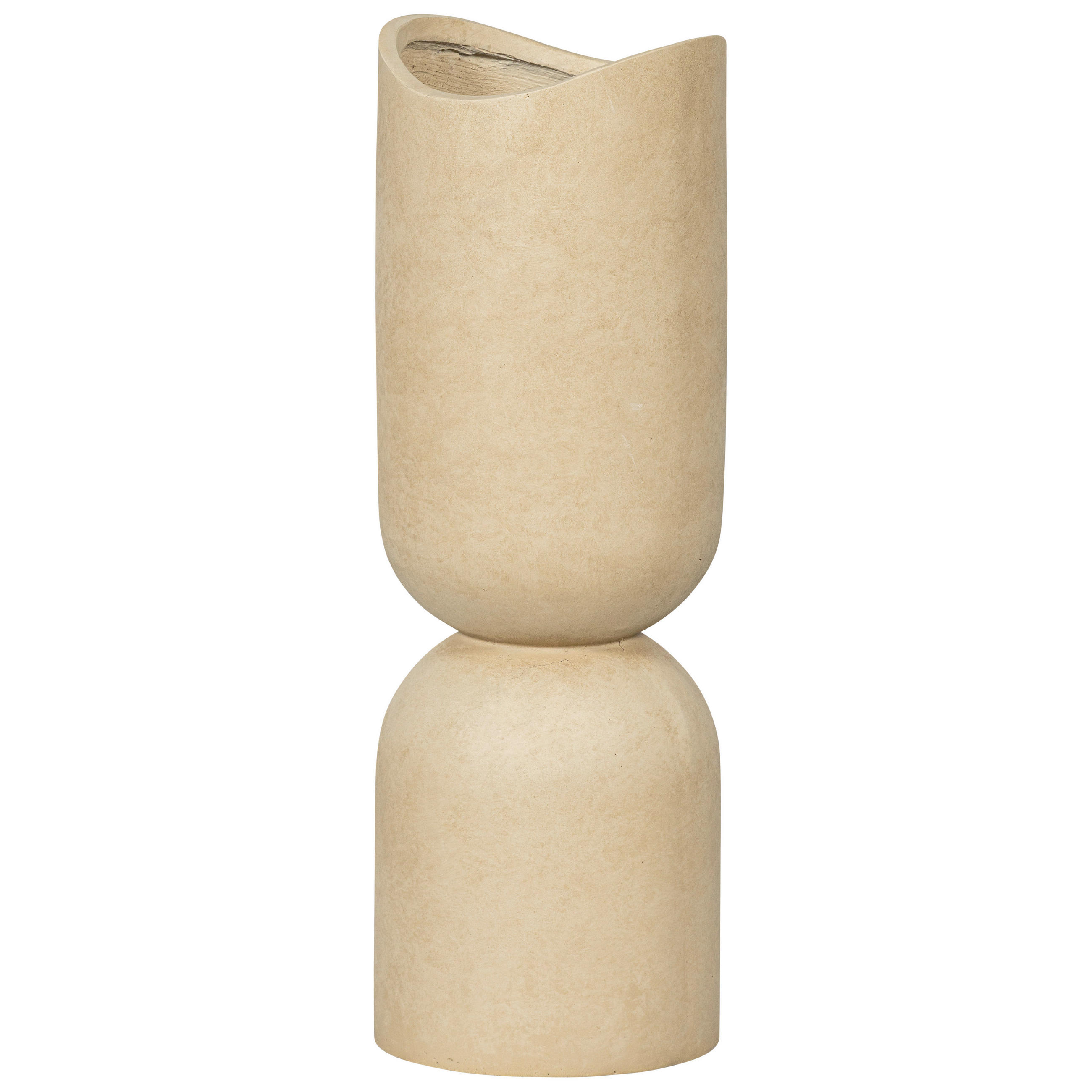 BODENVASE 75 cm  - Beige, Basics, Stein (25/75/25cm) - Livetastic