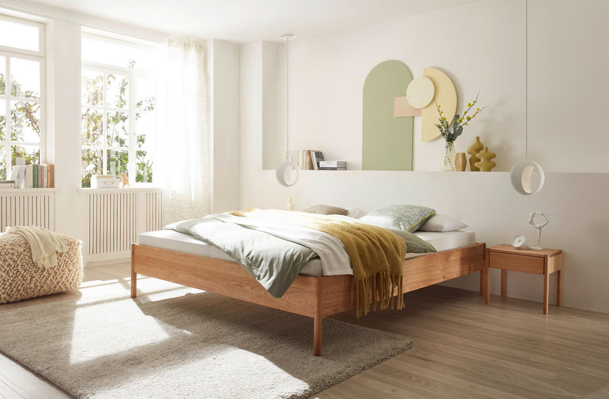 BETT 140/200 cm,  in Wildeiche  - Wildeiche, KONVENTIONELL, Holz (140/200cm) - Linea Natura