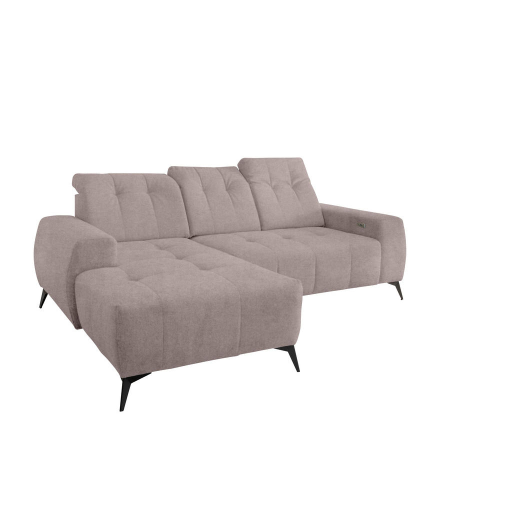 Thumbnail - Livetastic Ecksofa, Taupe, Textil, Uni, 4-Sitzer, L-Form, Ottomane links, 258x180 cm, Made in EU, Typenauswahl, Stoffaus...