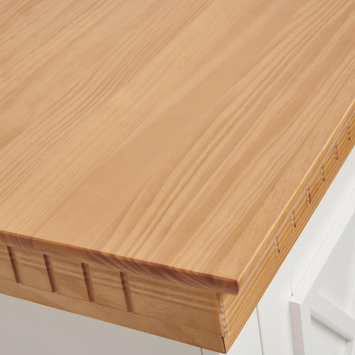 LOWBOARD 191/64/55 cm  - Naturfarben/Weiß, ROMANTIK / LANDHAUS, Holz (191/64/55cm) - MID.YOU