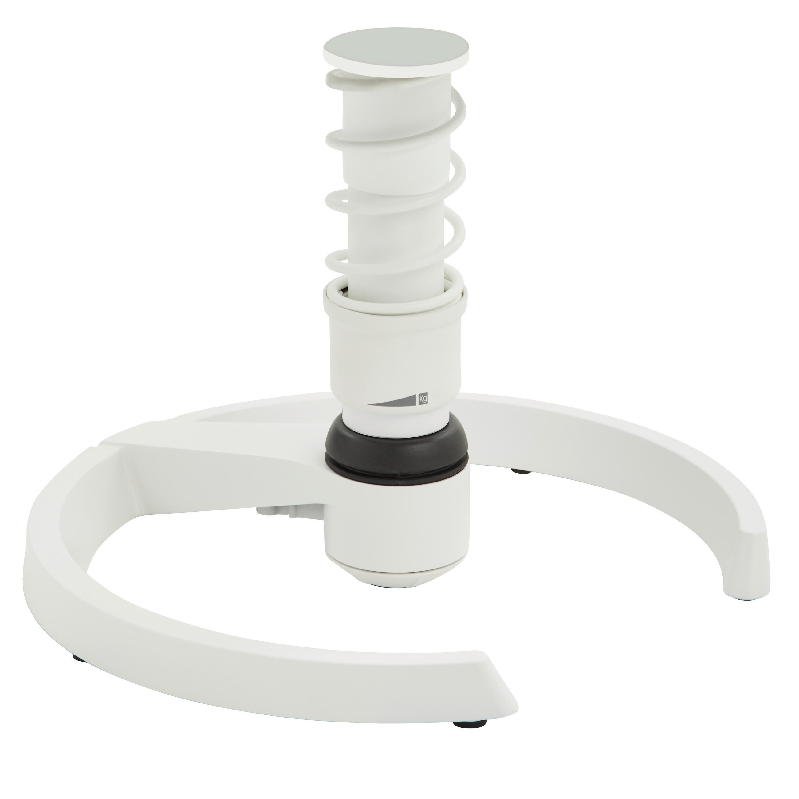 Thumbnail - Aeris Bürohocker Swopper, Weiß, Petrol, Metall, Textil, C-Form, rund, 55x45.66x55 cm, Made in Germany, Oeko-Tex® Standar...