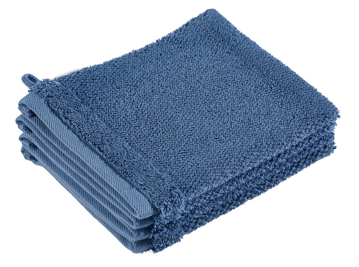 WASCHLAPPEN BONITA Dunkelblau 4-teilig  - Dunkelblau, Basics, Textil (16/21cm) - Bio:Vio
