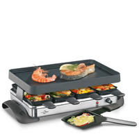 RACLETTE-GRILL GRANDE 8  - Silberfarben, Basics, Kunststoff/Metall (46,2/24,4/14,2cm) - KÜCHENPROFI