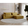 ECKSOFA  in Webstoff Currygelb  306/198 cm  - Currygelb/Schwarz, MODERN, Kunststoff/Textil (306/198cm) - Carryhome
