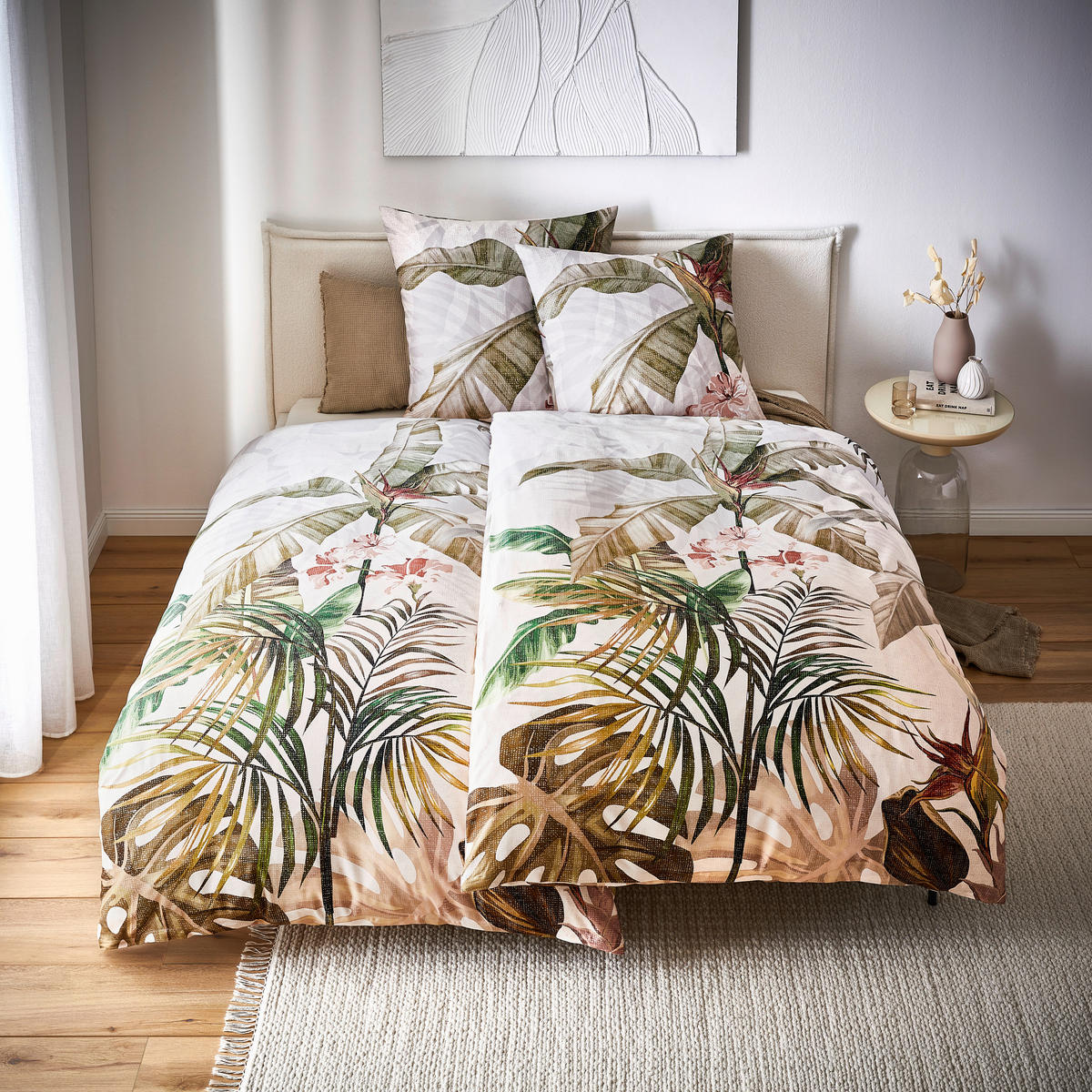 BETTWÄSCHE Satin 135/200 cm  - Grün, Basics, Textil (135/200cm) - Novel