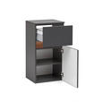 UNTERSCHRANK 40/79/35 cm - Graphitfarben/Grau, Natur, Holzwerkstoff (40/79/35cm) - Xora