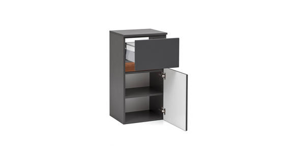 UNTERSCHRANK 40/79/35 cm - Graphitfarben/Grau, Natur, Holzwerkstoff (40/79/35cm) - Xora