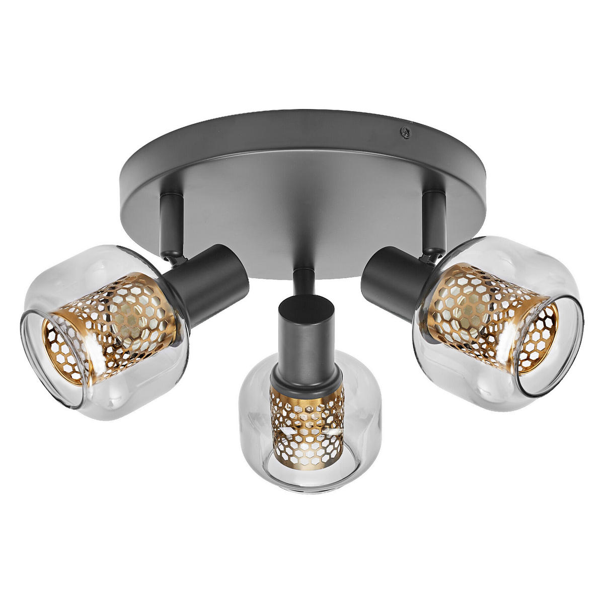 LED-STRAHLER 36.5/17.6 cm   - Schwarz, Basics, Glas/Metall (36.5/17.6cm) - Osram