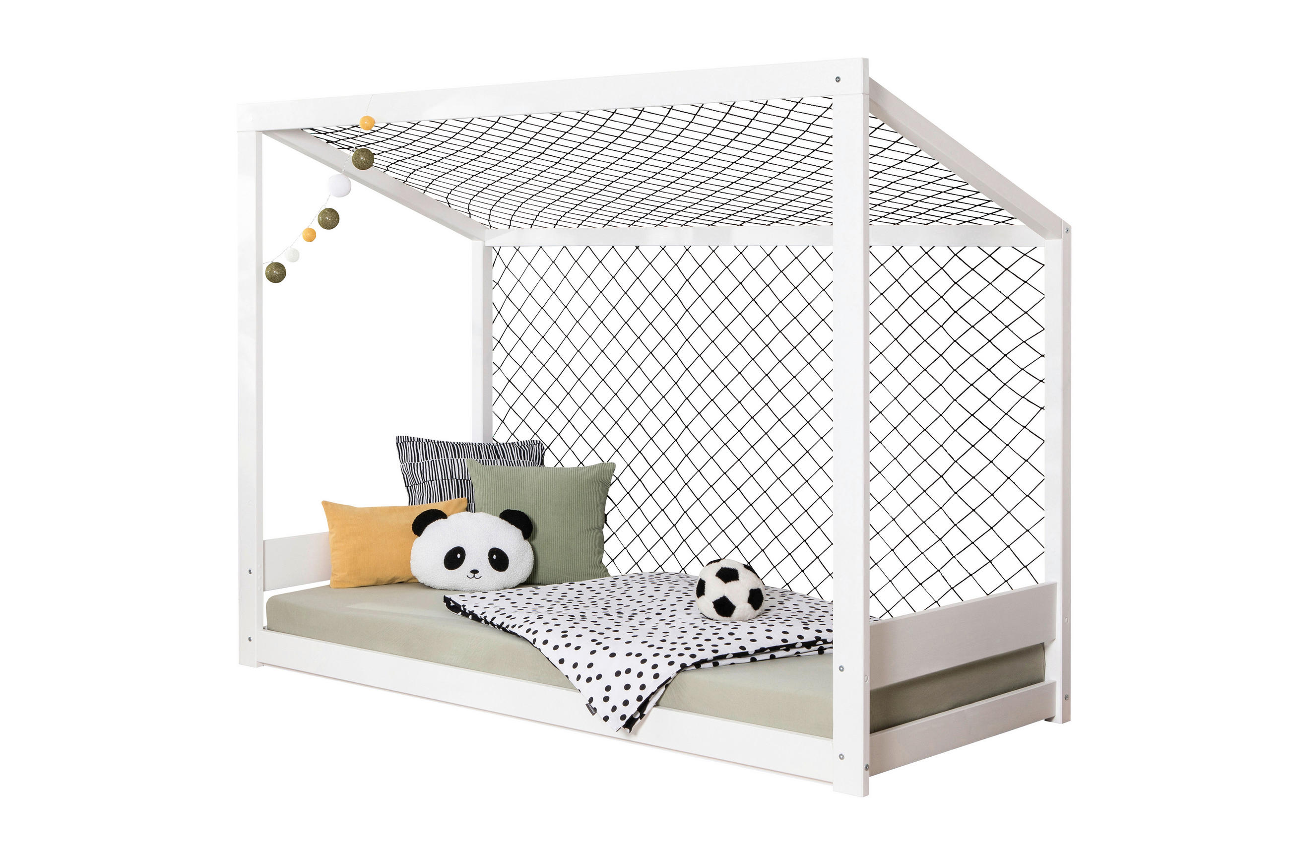 Livetastic Bodenbett FUßBALLBETT 0406 Weiß 90x200 cm