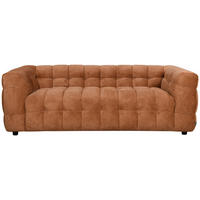 3-SITZER-SOFA Struktur Rostfarben  - Rostfarben/Schwarz, Design, Holz/Kunststoff (218/71/90cm) - Carryhome