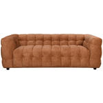 3-SITZER-SOFA Struktur Rostfarben  - Rostfarben/Schwarz, Design, Holz/Kunststoff (218/71/90cm) - Carryhome