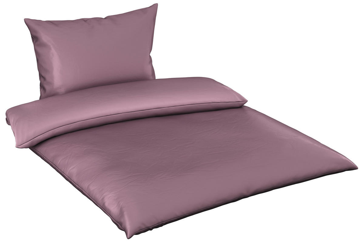 BETTWÄSCHE TANJA Satin 200/200 cm  - Mauve, Basics, Textil (200/200cm) - Novel