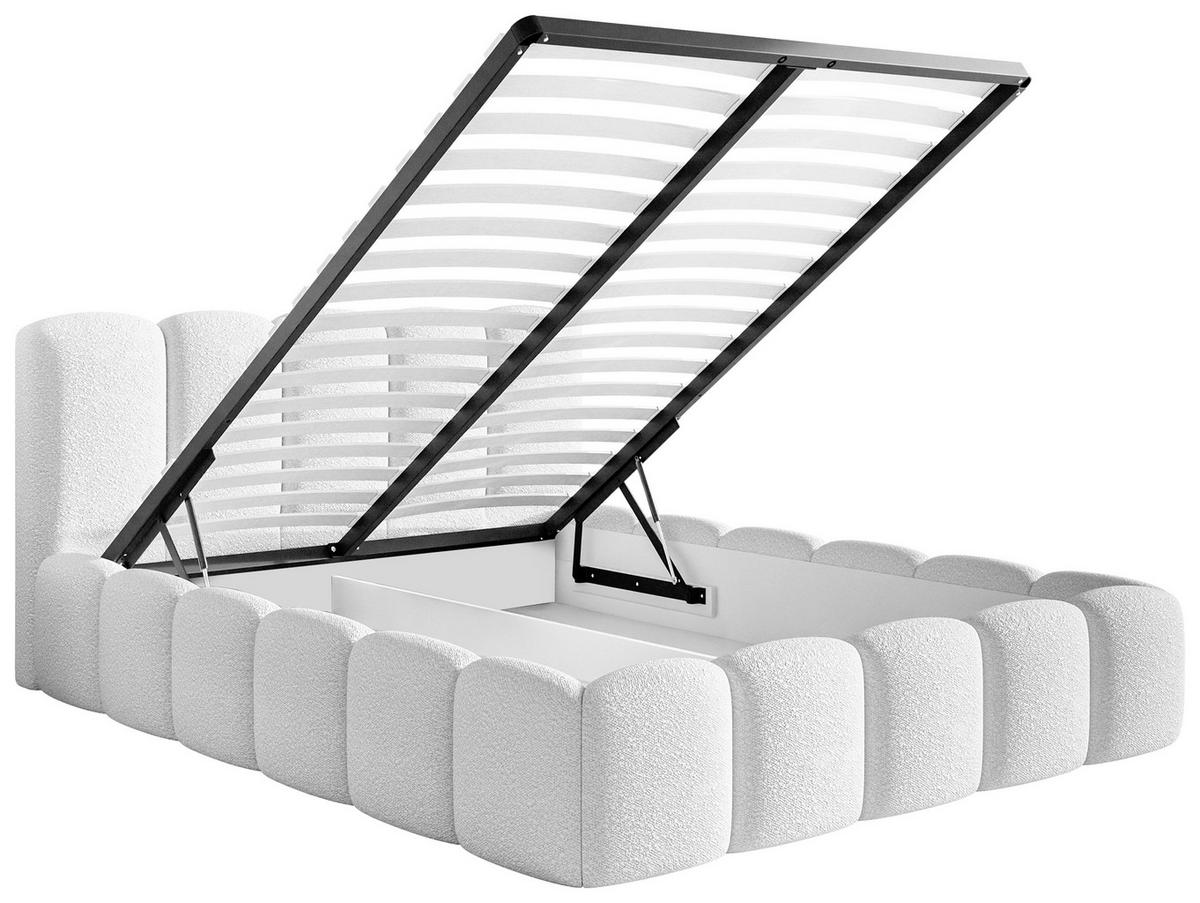 POLSTERBETT Bettkasten, Lattenrost 140/200 cm  in Sandfarben  - Sandfarben, MODERN, Holz/Textil (140/200cm) - Livetastic