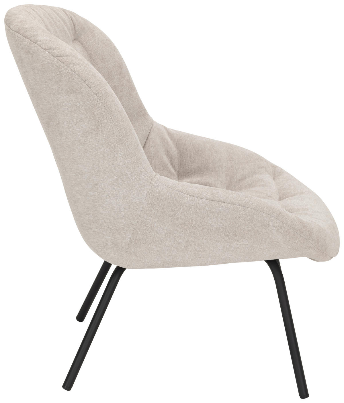 SESSEL Webstoff Beige    - Beige/Schwarz, MODERN, Textil/Metall (66/84/77cm) - MID.YOU
