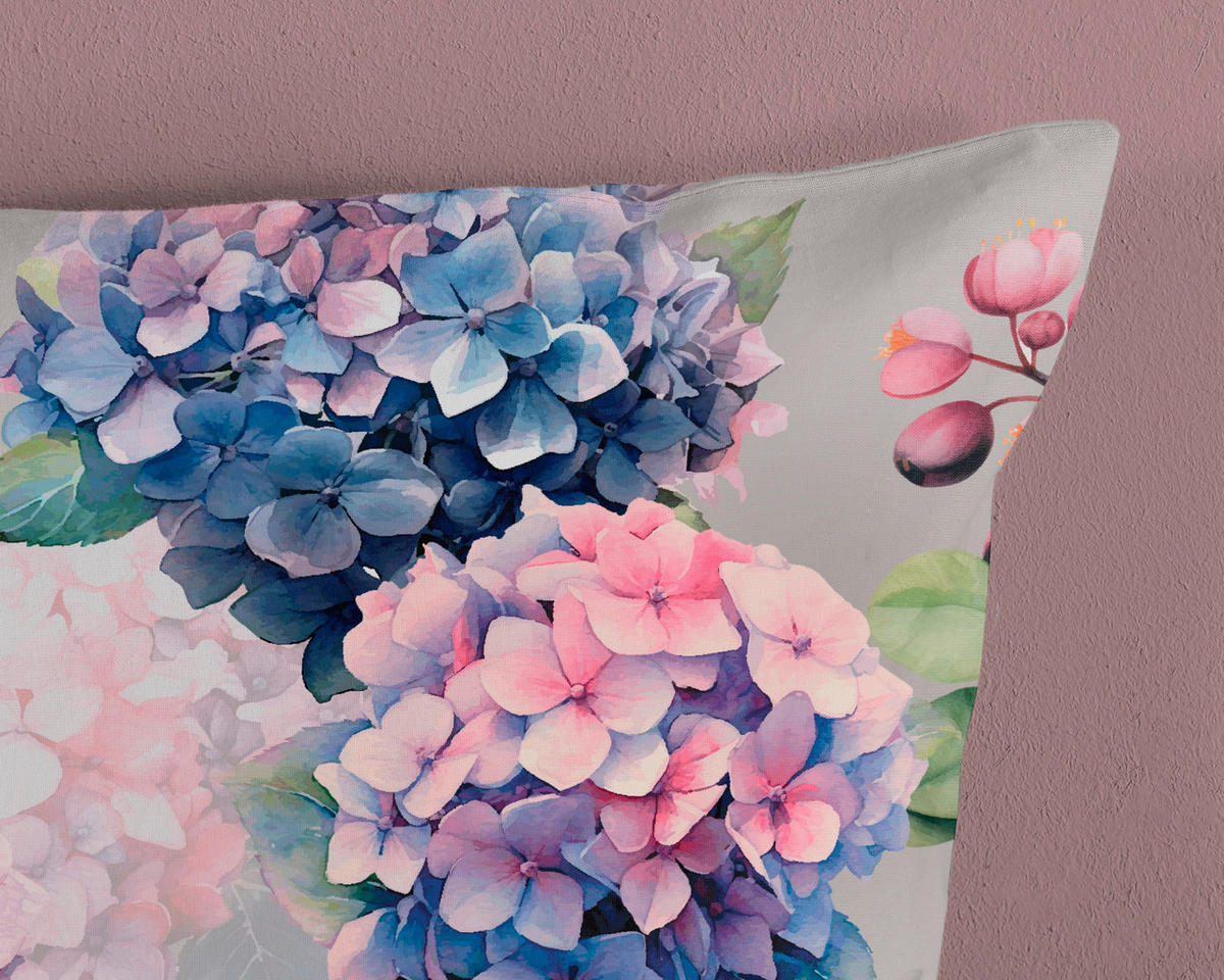 WENDEBETTWÄSCHE Good Morning Renforcé 140/200 cm  - Hellrosa/Hellgrau, Design, Textil (140/200cm)