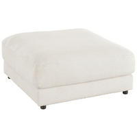 HOCKER in Textil Weiss  - Weiss/Schwarz, Design, Kunststoff/Textil (100/86/100cm) - Pure Home Lifestyle