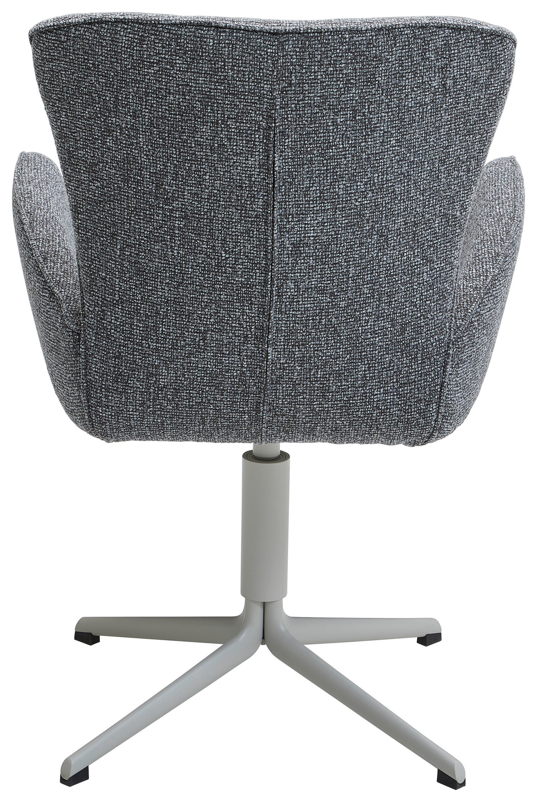 ARMLEHNSTUHL Eisen Jacquard, Flachgewebe  - Dunkelgrau/Grau, Design, Textil/Metall (63/92/63cm) - Valdera