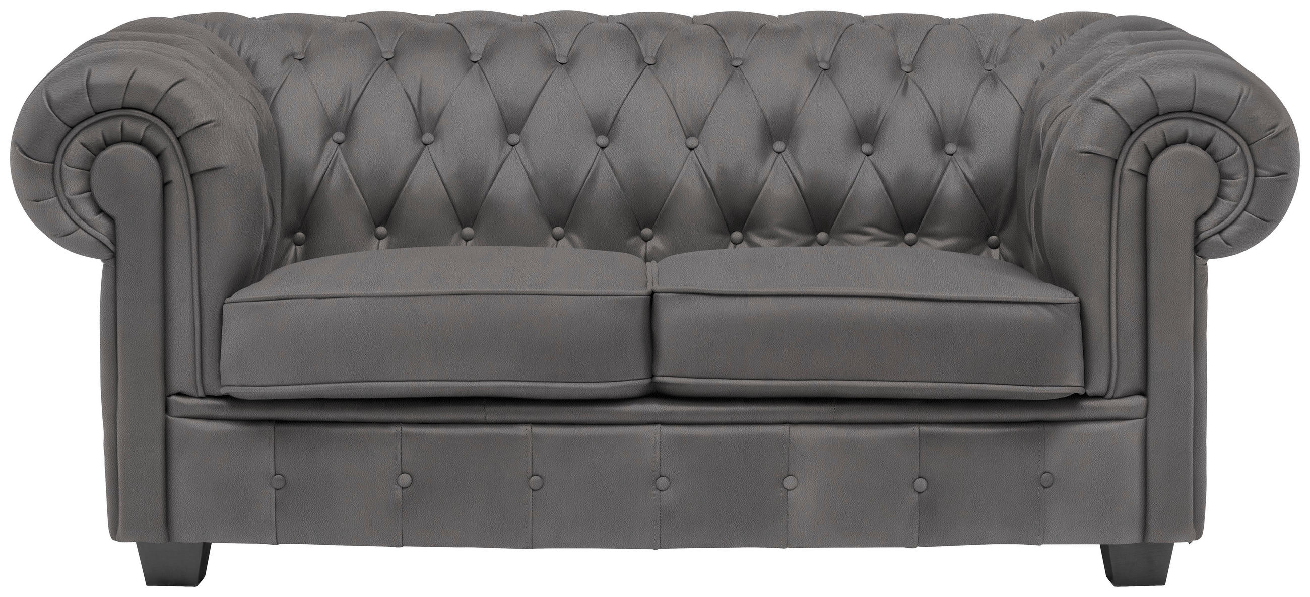CHESTERFIELD SOFA siva  - siva/vendž, Lajfstajl, tekstil/drvo (180/76,5/96cm) - Landscape
