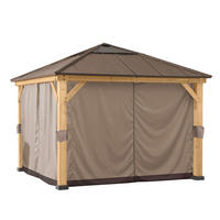 PAVILLON-SEITENTEIL  - Hellbraun, Basics, Textil (247/220cm) - Modante