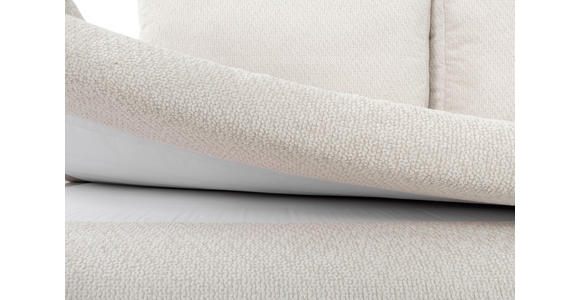 SCHLAFSOFA Struktur Creme  inkl. Rückenkissen, Armlehnenkissen, Bettkasten, Schlaffunktion, Rücken echt  - Creme/Schwarz, KONVENTIONELL, Kunststoff/Textil (195/93/83cm) - Carryhome