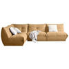ECKSOFA in Lederlook Hellbraun  - Hellbraun, Trend, Textil (210/315cm) - Livetastic