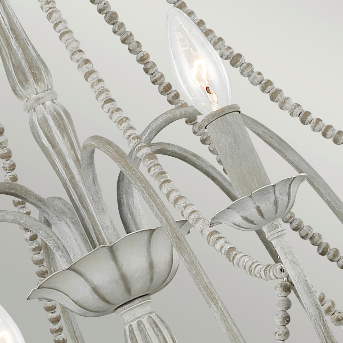 KRONLEUCHTER 71.1/83.9 cm   - Hellgrau, KONVENTIONELL, Holz/Metall (71.1/83.9cm) - Elstead Lighting
