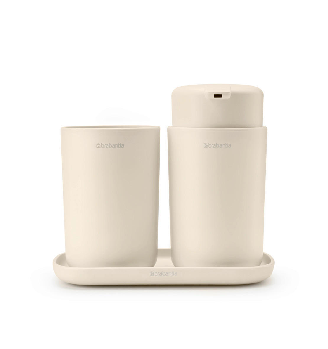 Handfatsset plast  - beige, Basics, plast (16,8/14,9/9,7cm) - Brabantia