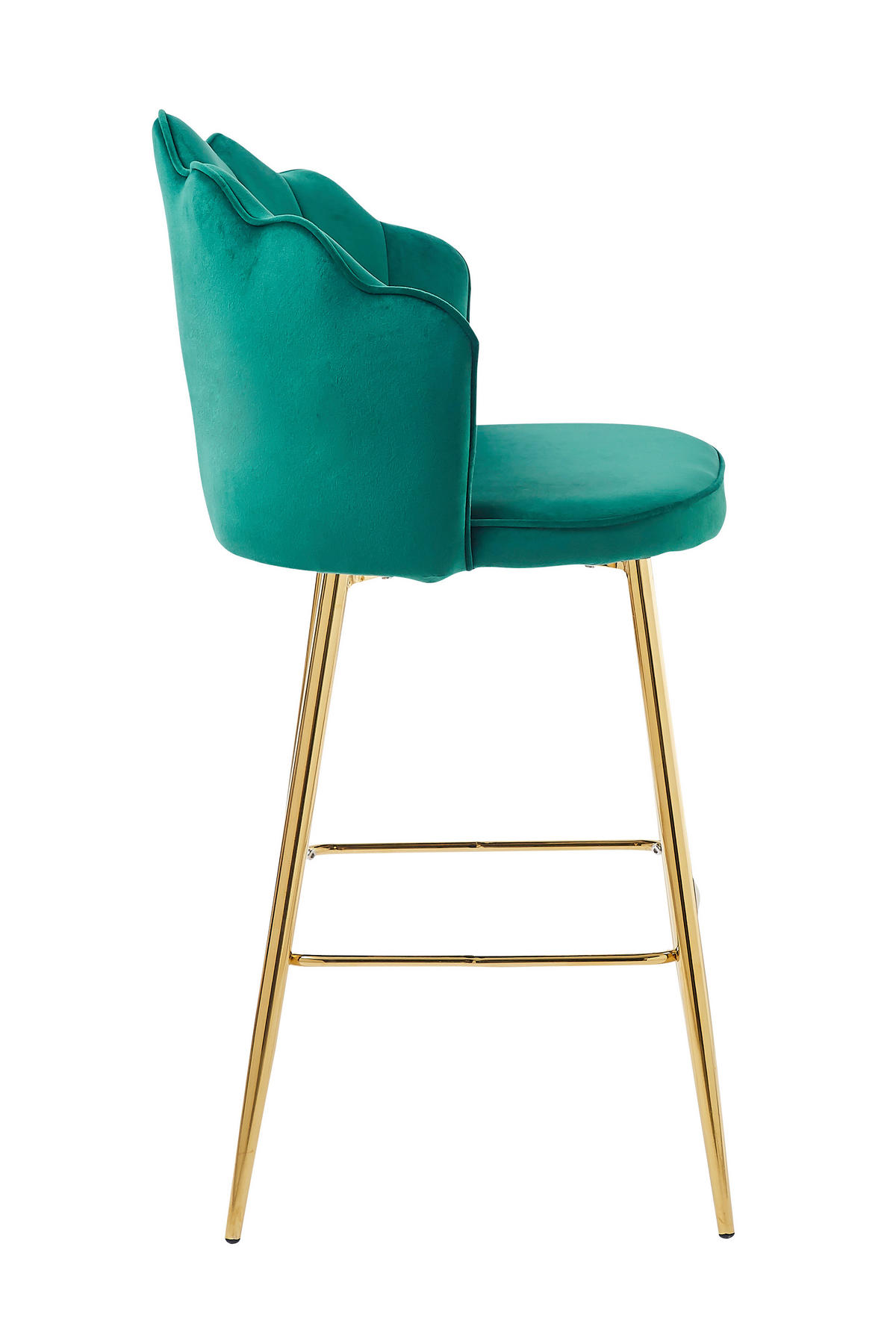 BARHOCKER-SET in Grün  - Goldfarben/Grün, MODERN, Textil/Metall (52/100/54cm) - Livetastic