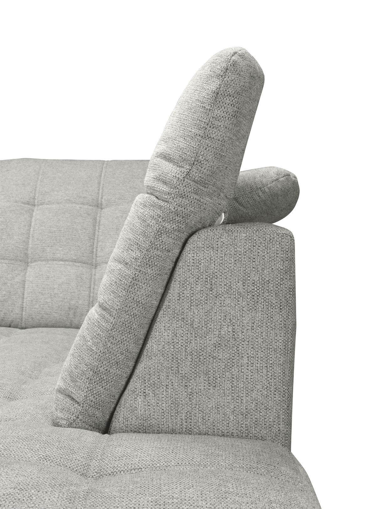 ECKSOFA Beige Chenille  - Chromfarben/Beige, KONVENTIONELL, Kunststoff/Textil (260/205cm) - Carryhome