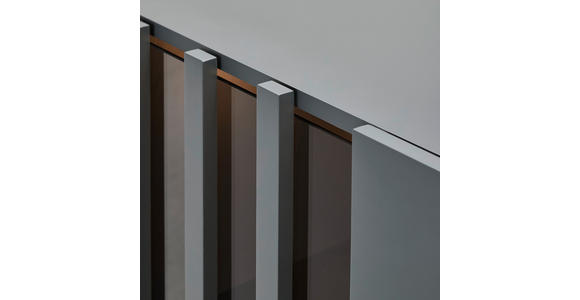 HIGHBOARD in 96,3/117/41,5 cm - Schwarz/Grau, Design, Glas/Holzwerkstoff (96,3/117/41,5cm) - Novel