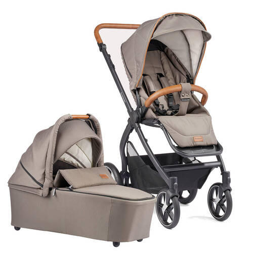 KOMBIKINDERWAGEN FX4 Style Set  - Beige/Schwarz, Basics, Textil/Metall (57/129/100cm) - Gesslein