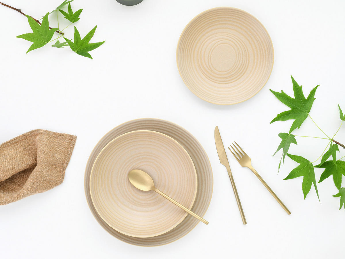KOMBISERVICE Lava Stone 12-teilig  - Sandfarben, Basics, Keramik - Creatable