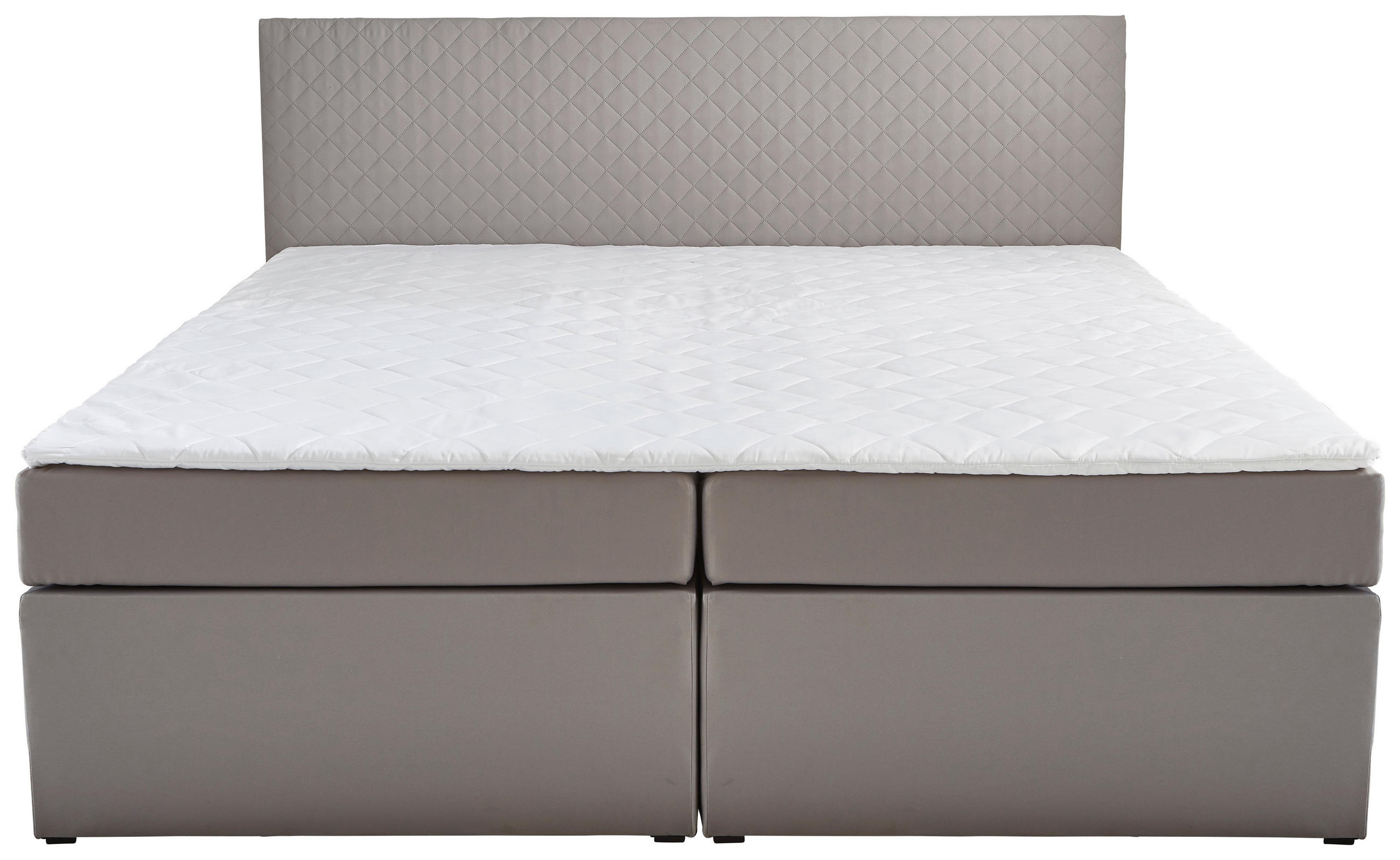 POSTELJA Z VZMETNICO 160 cm x 200 cm , tekstil svetlo siva - svetlo siva, Design, tekstil/leseni material (160/200cm) - Carryhome